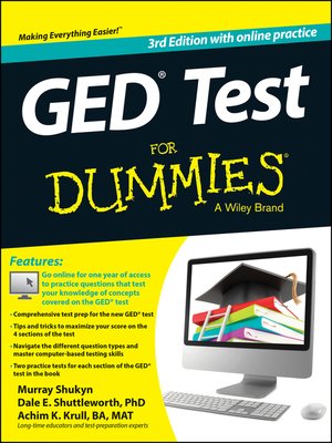 cover image of GED Test For Dummies